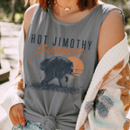 Hot Jimothy Summer graphic tank top featuring Viral Seattle Raccoon Graphic