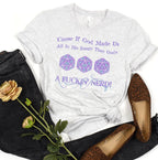 The Amazing Devil Drinking Song For the Socially graphic shirt featuring DnD Dice Shirt