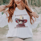 Rat Meme long sleeve graphic shirt featuring "On The Outside I'm Hootin'" Comfort Colors in White