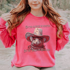 Rat Meme long sleeve graphic shirt featuring "On The Outside I'm Hootin'" Comfort Colors