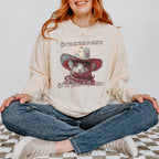 Rat Meme long sleeve graphic shirt featuring "On The Outside I'm Hootin'" Comfort Colors