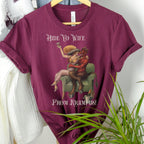 Creepy Krampus Christmas graphic shirt featuring "Hide Yo' Wife" Funny Holiday Tee