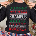 Krampus Ugly Christmas graphic sweatshirt featuring Alpine Folklore Saint Nicholas Vintage