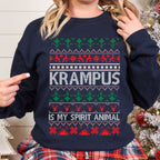 Krampus Ugly Christmas graphic sweatshirt featuring Alpine Folklore Saint Nicholas Vintage