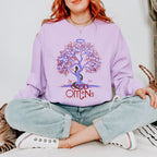 Good Omens Aziraphale & Crowley graphic sweatshirt featuring Tree of Knowledge Comfort Colors Sweatshirt