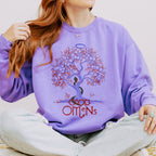 Good Omens Aziraphale & Crowley graphic sweatshirt featuring Tree of Knowledge Comfort Colors Sweatshirt