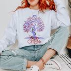 Good Omens Aziraphale & Crowley graphic sweatshirt featuring Tree of Knowledge Comfort Colors Sweatshirt in Butter