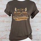 Good Omens Aziraphale graphic shirt featuring "There'll Be Paperwork" Fandom Tee in Army