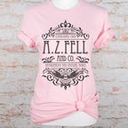Good Omens A.Z. Fell and Co Antiquarian and Unusual graphic shirt featuring Aziraphale & Crowley Bookish Tee