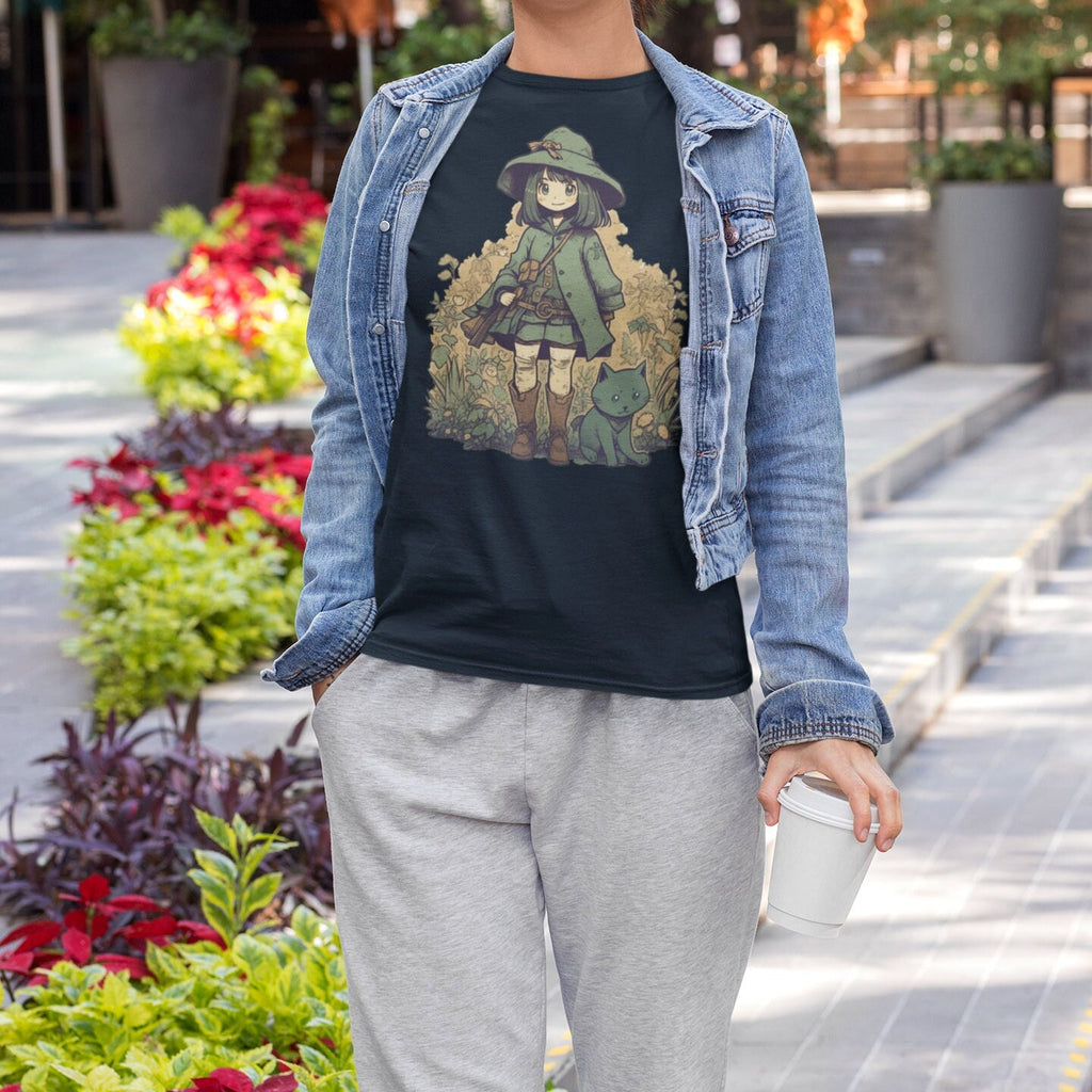 Cute Witch Graphic graphic shirt featuring Cozy Little Witch & Familiar Short Sleeve