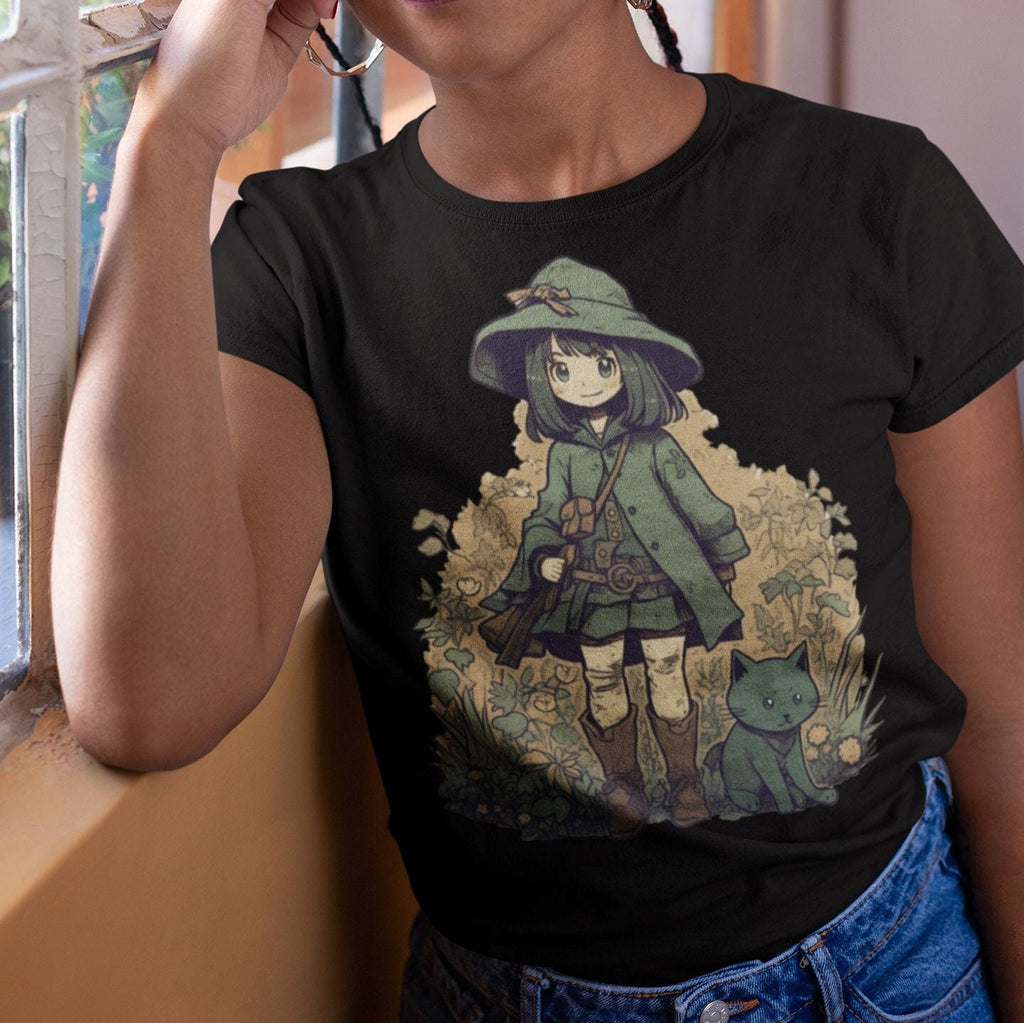 Cute Witch Graphic graphic shirt featuring Cozy Little Witch & Familiar Short Sleeve