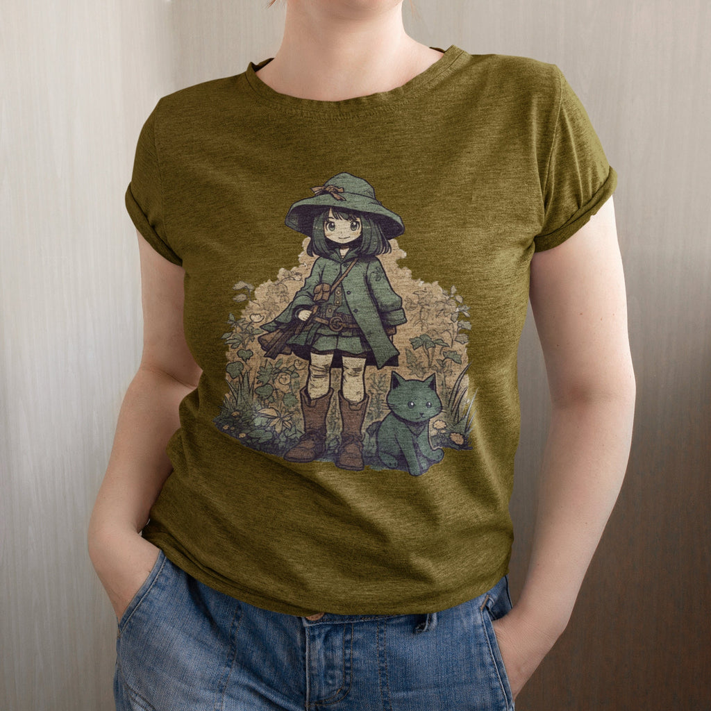 Cute Witch Graphic graphic shirt featuring Cozy Little Witch & Familiar Short Sleeve in Berry