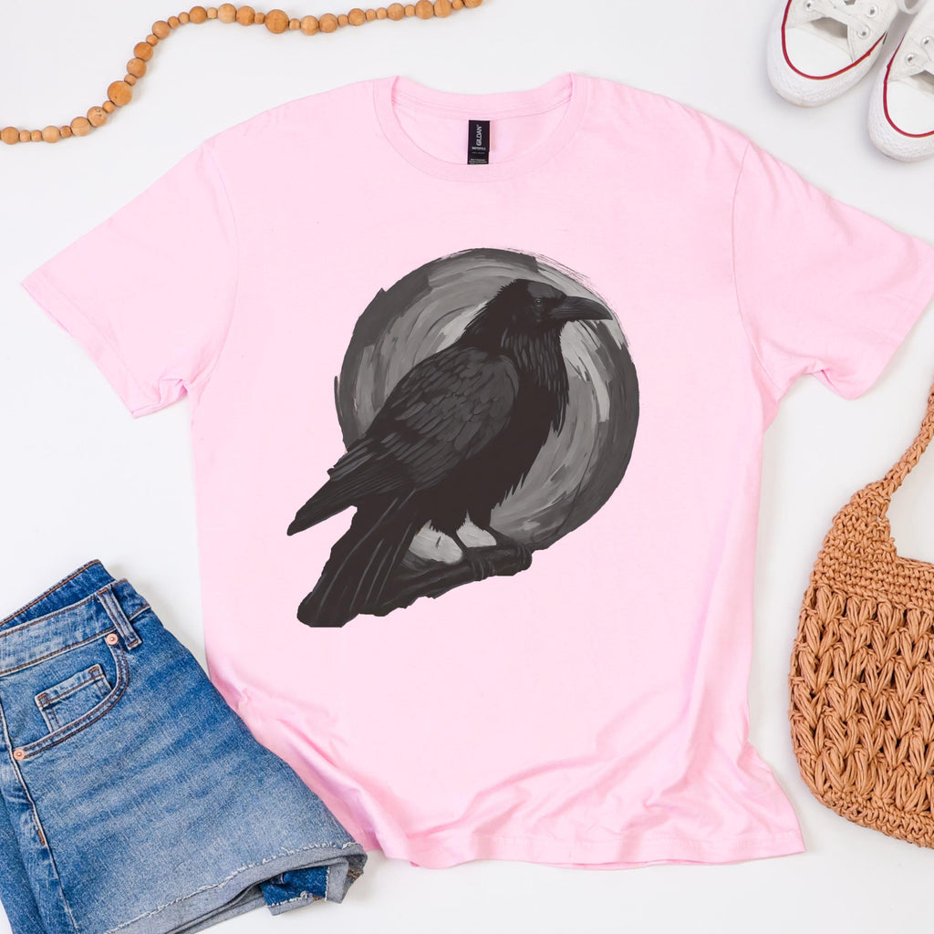Dark Forest Raven Graphic graphic shirt featuring "Corvid Moon" Heavy Cotton Shirt