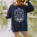Good Omens A.Z. Fell and Co Antiquarian and Unusual graphic sweatshirt featuring Aziraphale & Crowley Comfort Colors Crewneck