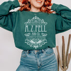 Good Omens A.Z. Fell and Co Antiquarian and Unusual graphic sweatshirt featuring Aziraphale & Crowley Comfort Colors Crewneck