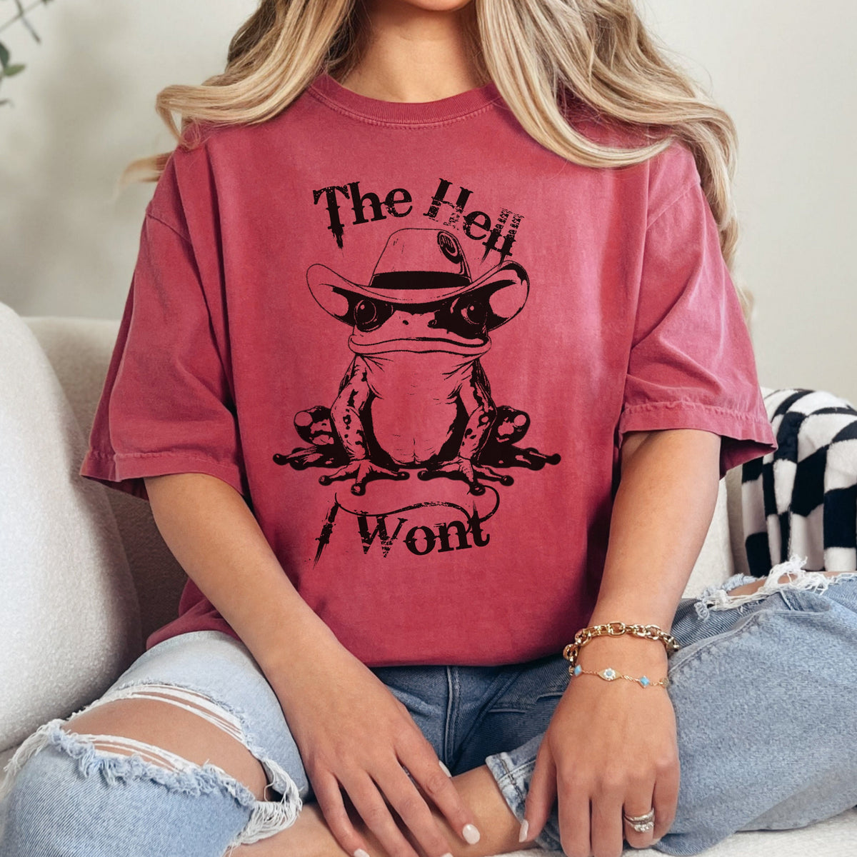 The Hell I Won't Western graphic shirt featuring Country Music Tee