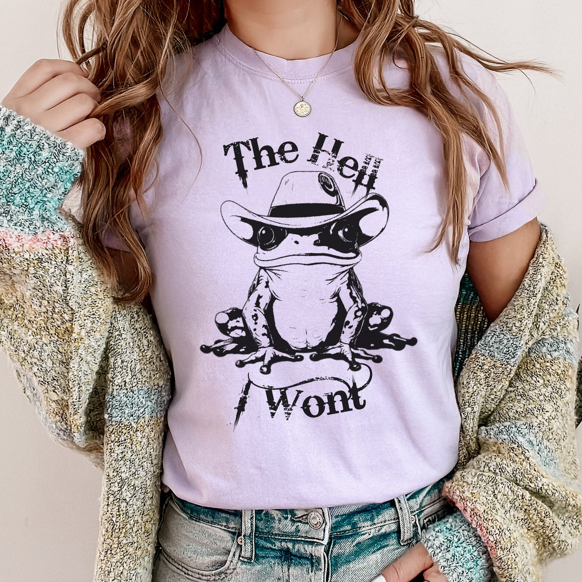 The Hell I Won't Western graphic shirt featuring Country Music Tee