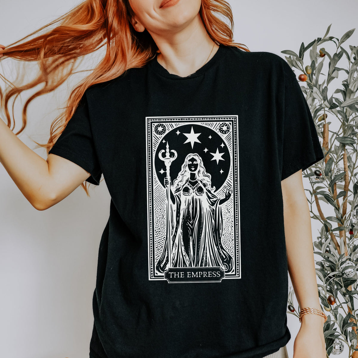The Empress Tarot Card graphic shirt featuring Witchy Mystic Tee