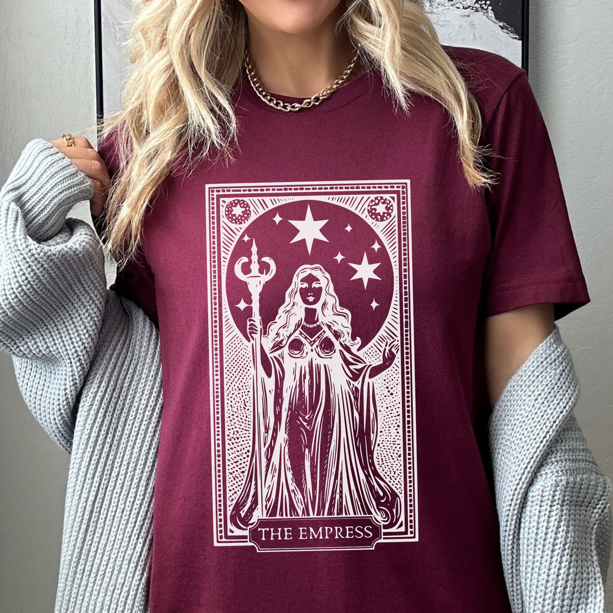 The Empress Tarot Card graphic shirt featuring Witchy Mystic Tee