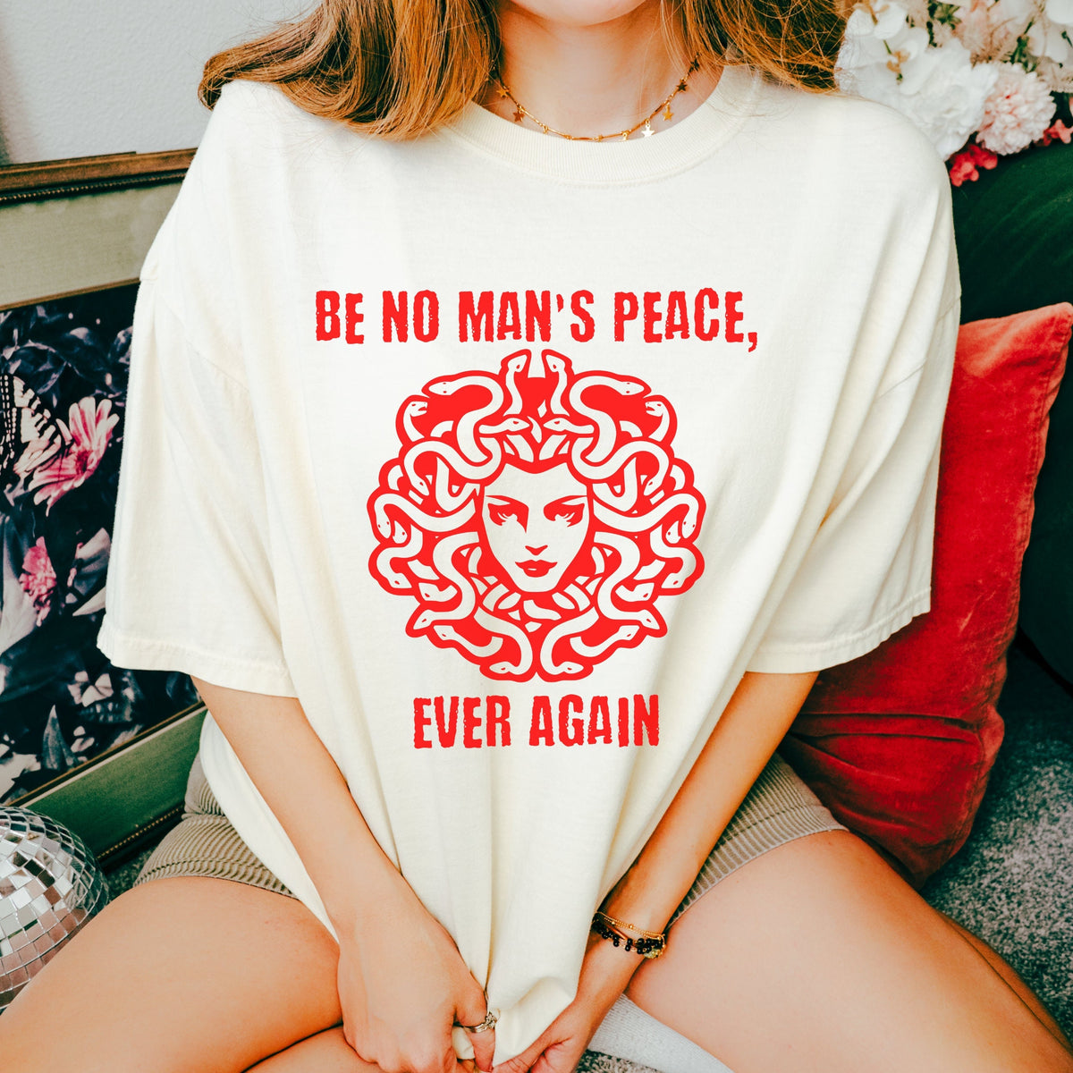 Be No Man's Peace Ever Again graphic shirt featuring Iconic Slogan T-shirt