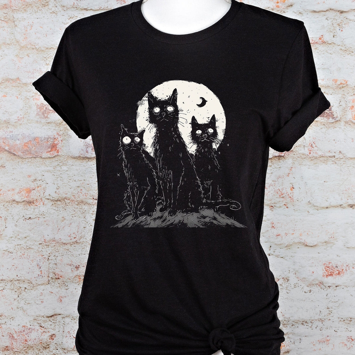 Witchy Weird Cat graphic shirt featuring Trippy Shirt
