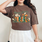 Book Worm Floral Bookish graphic shirt featuring Reader