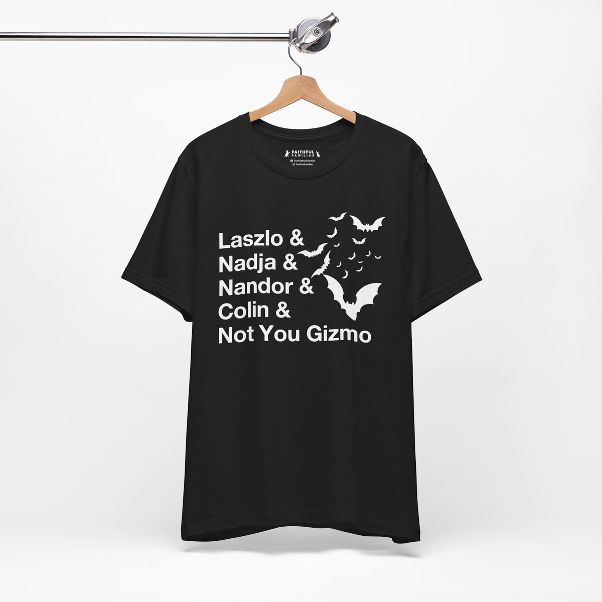 WWDITS Character graphic shirt featuring Lazlo in Black