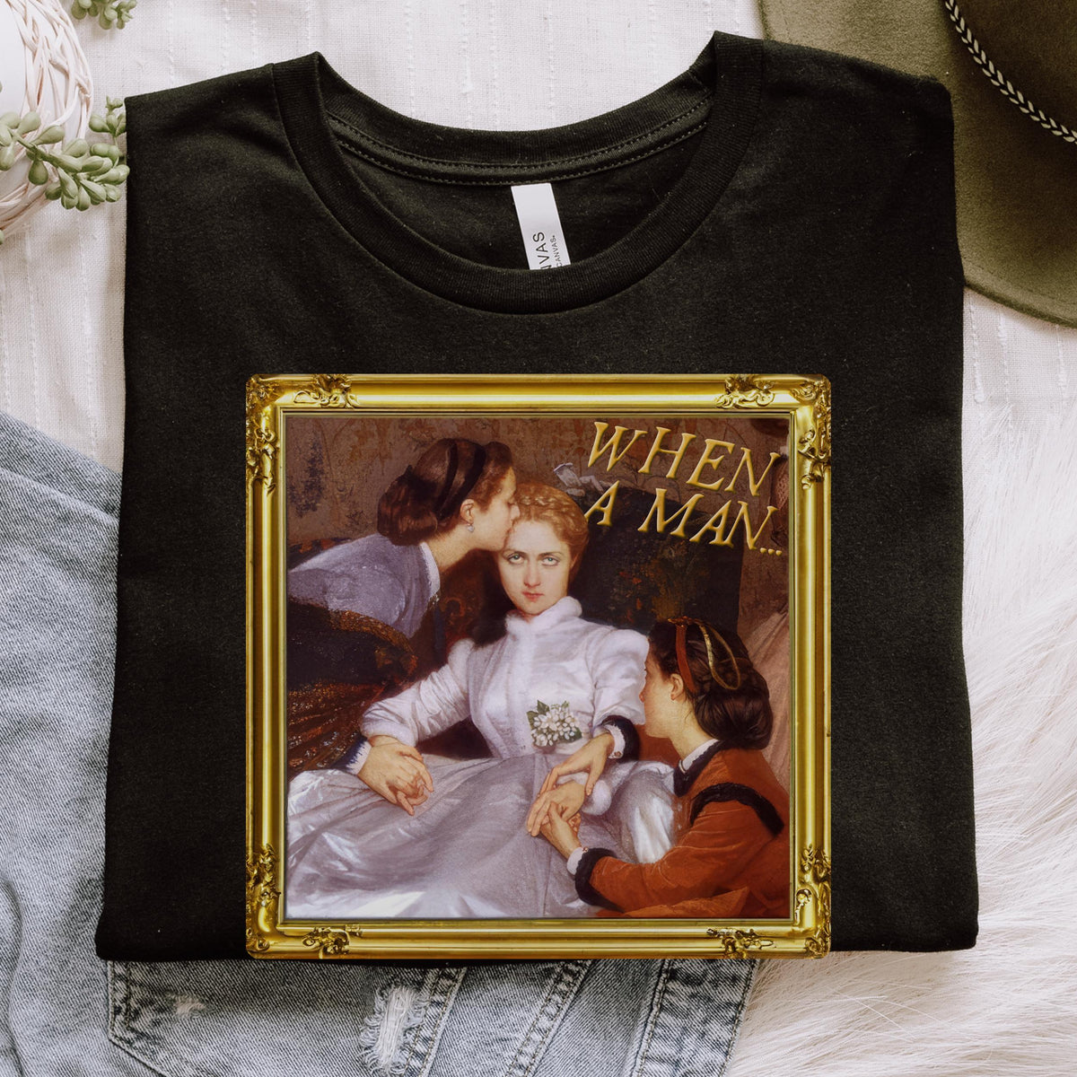 When A Man graphic shirt featuring Reluctant Bride