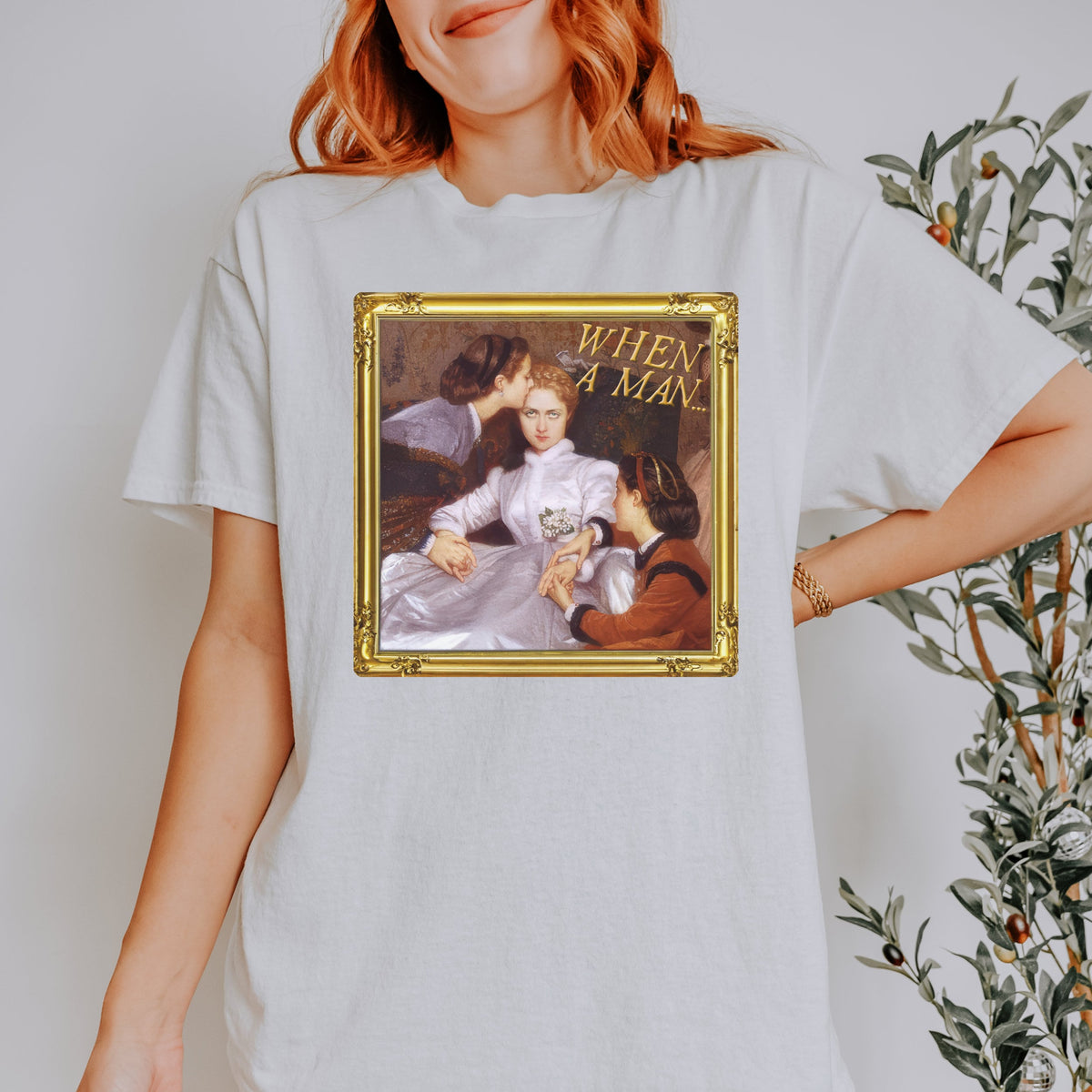 When A Man graphic shirt featuring Reluctant Bride