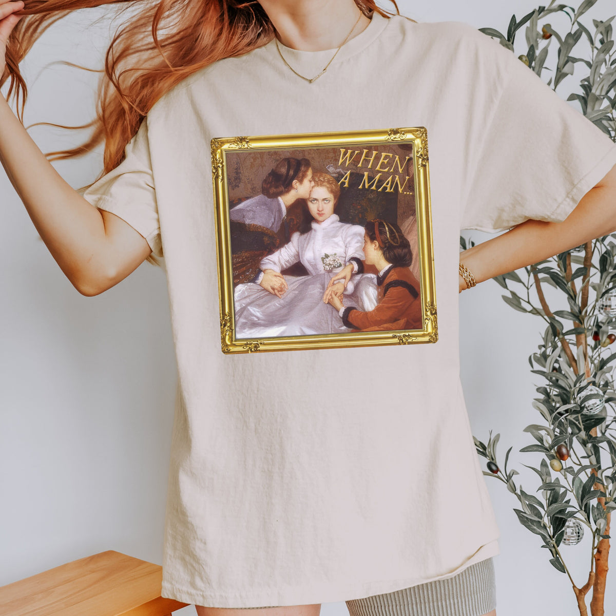When A Man graphic shirt featuring Reluctant Bride