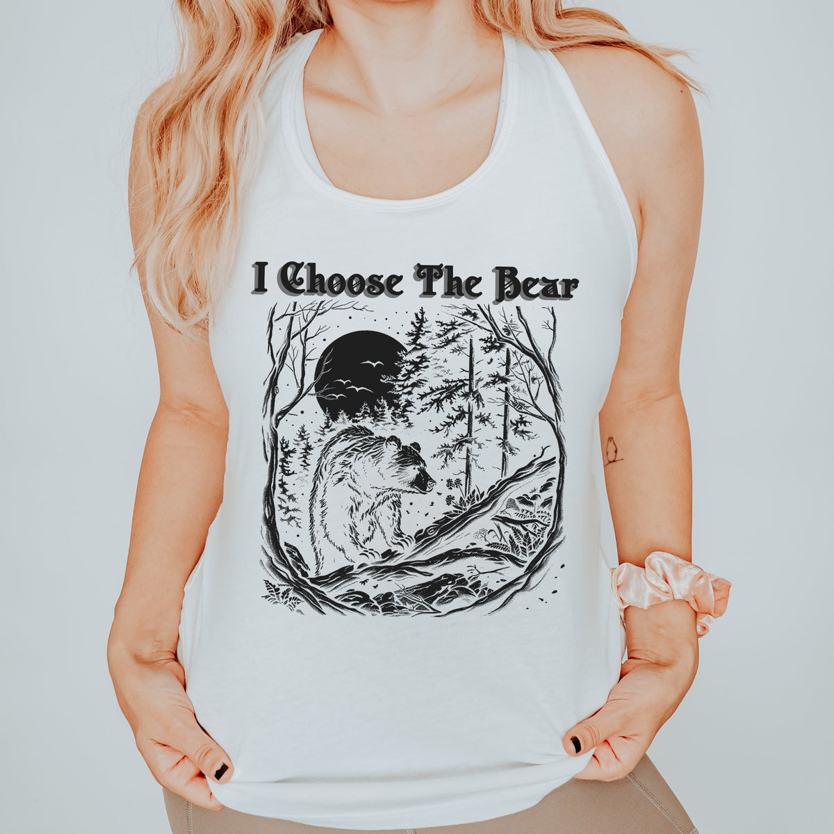 I Choose The Bear graphic tank top featuring Team Bear Shirt