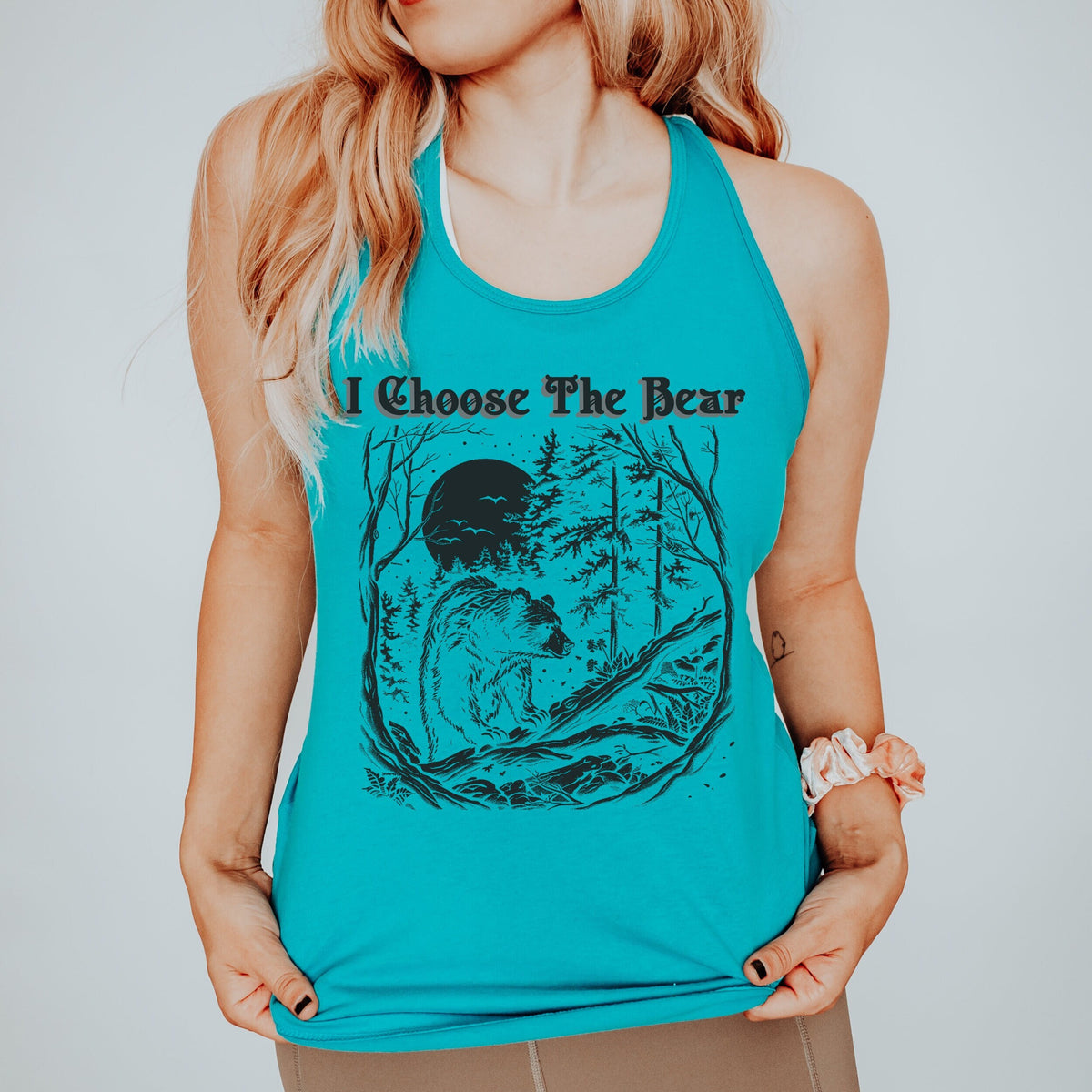 I Choose The Bear graphic tank top featuring Team Bear Shirt