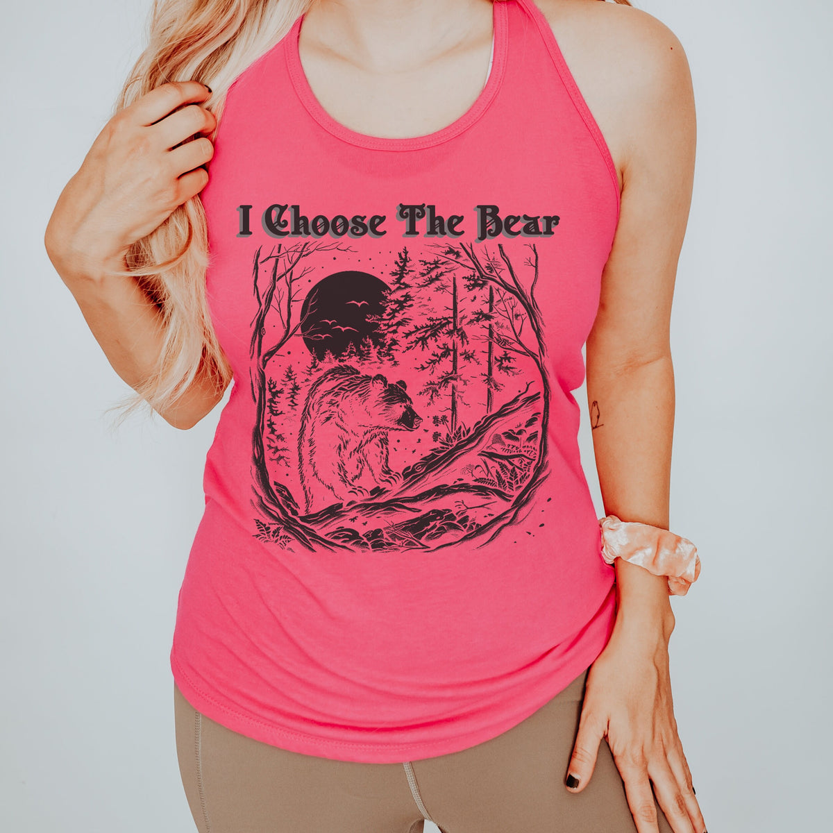 I Choose The Bear graphic tank top featuring Team Bear Shirt