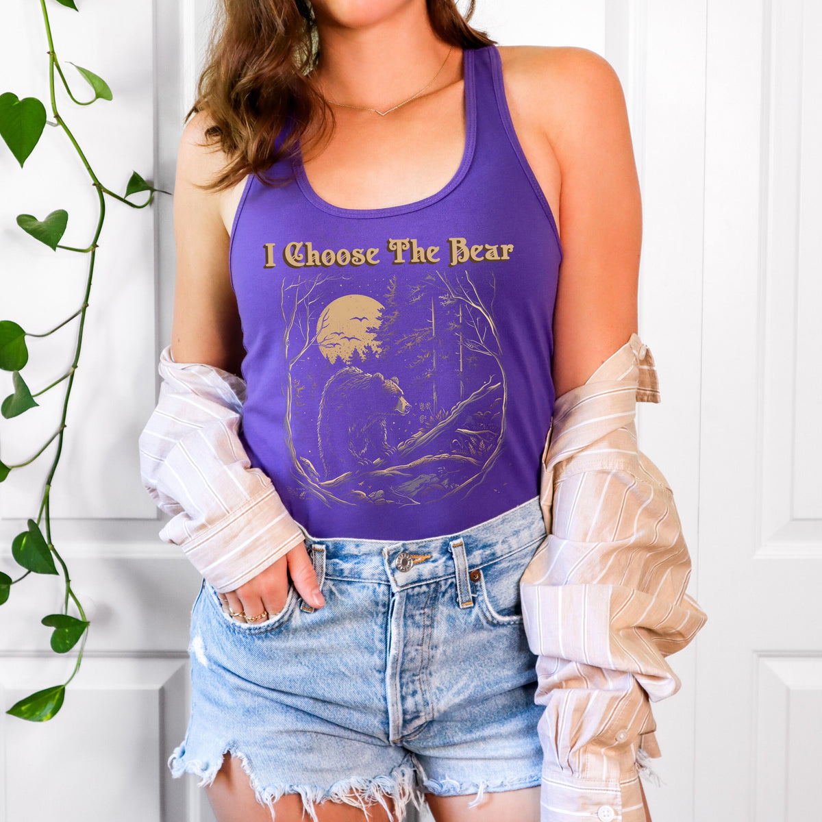 I Choose The Bear graphic tank top featuring Team Bear Shirt