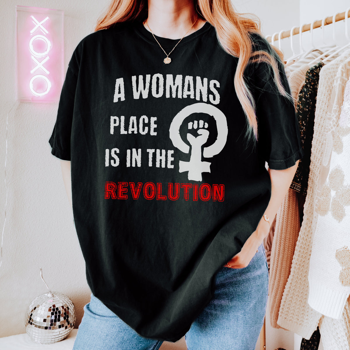 Vote graphic shirt featuring A Woman's Place Revolution