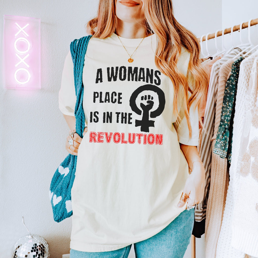 Vote graphic shirt featuring A Woman's Place Revolution in Black