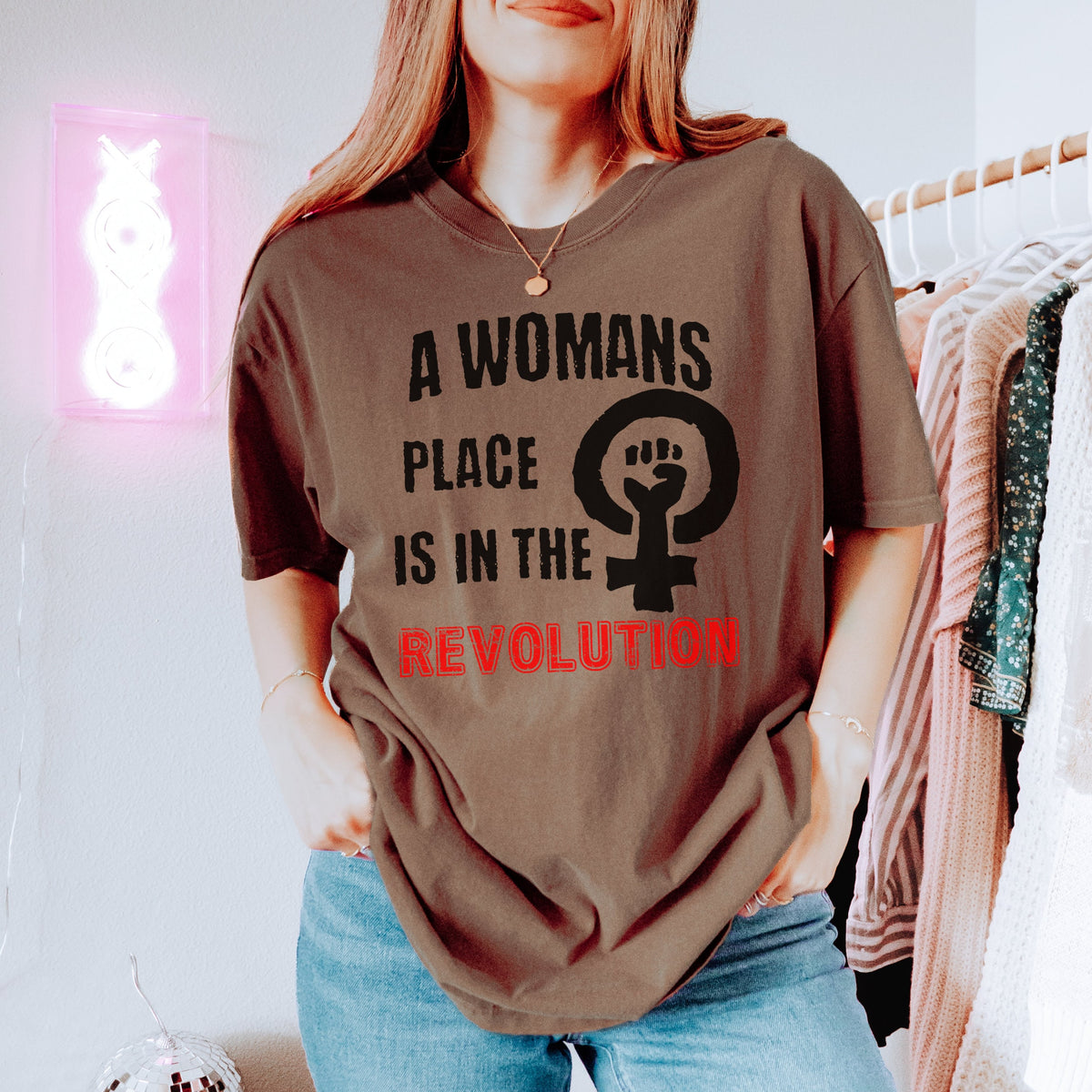 Vote graphic shirt featuring A Woman's Place Revolution
