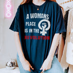 Vote graphic shirt featuring A Woman's Place Revolution