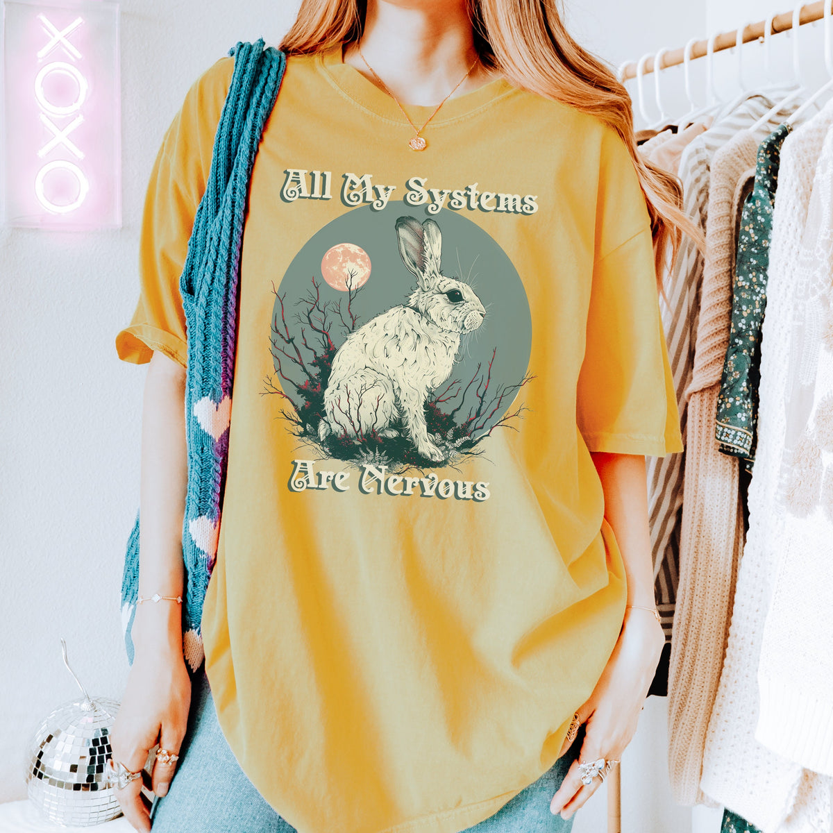 Actually All Of My Systems Are Nervous Funny Mental graphic shirt featuring Meme Anxiety Tee