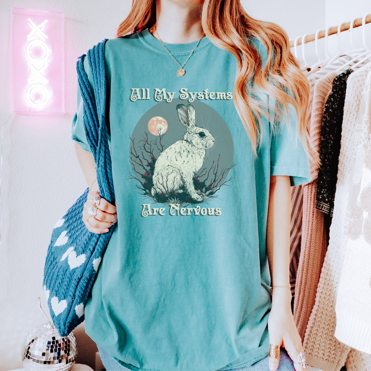 Actually All Of My Systems Are Nervous Funny Mental graphic shirt featuring Meme Anxiety Tee