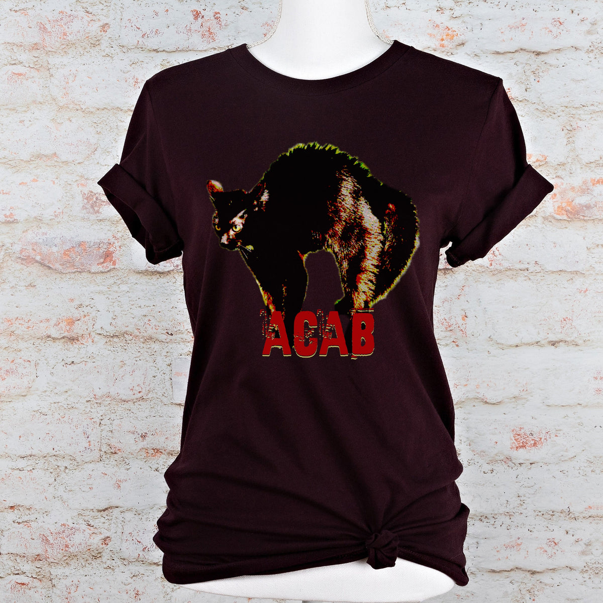 Acab Cat graphic shirt featuring College Protest Shirt