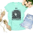 Hex The Patriarchy graphic shirt featuring Feminist & Medusa Tattoo Art Graphic Shirt