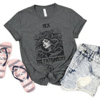Hex The Patriarchy graphic shirt featuring Feminist & Medusa Tattoo Art Graphic Shirt
