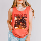 Good Omens Crowley Y2K graphic tank top featuring Ineffable Husbands & Aziraphale Graphic