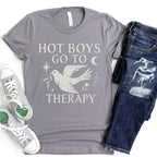 Hot Boys Go To Therapy graphic shirt featuring Mental Health Tee & Healing Humor