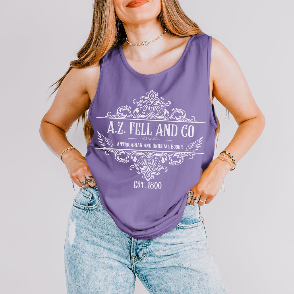 Good Omens Inspired A.Z. Fell Bookshop graphic tank top