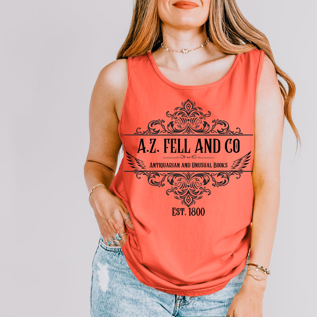Good Omens Inspired A.Z. Fell Bookshop graphic tank top