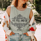 Good Omens Inspired A.Z. Fell Bookshop graphic tank top