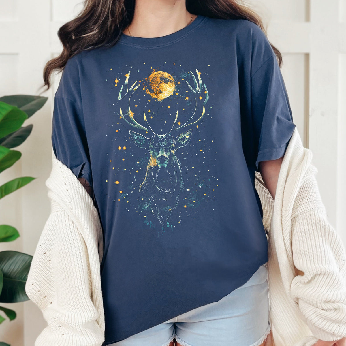Vintage 90s Deer graphic shirt featuring Deer Stag Wilderness Shirt