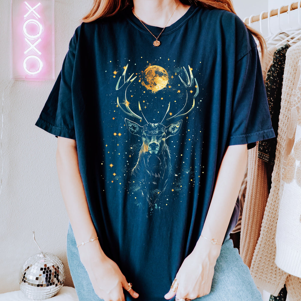 Vintage 90s Deer graphic shirt featuring Deer Stag Wilderness Shirt